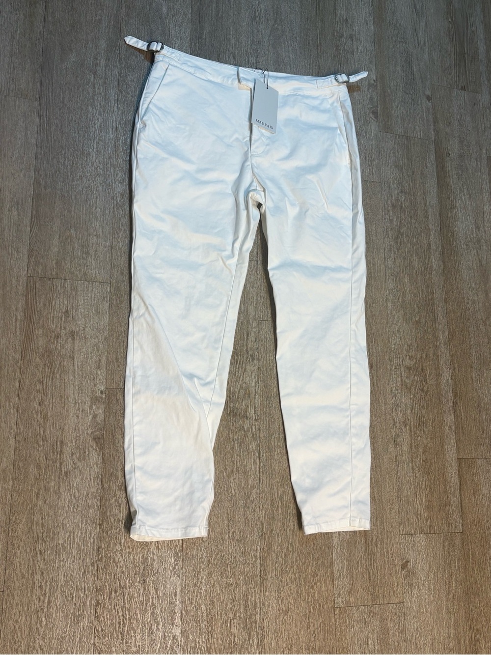 MAUVAIS MENS WHITE CHINO PANTS SIZE 34